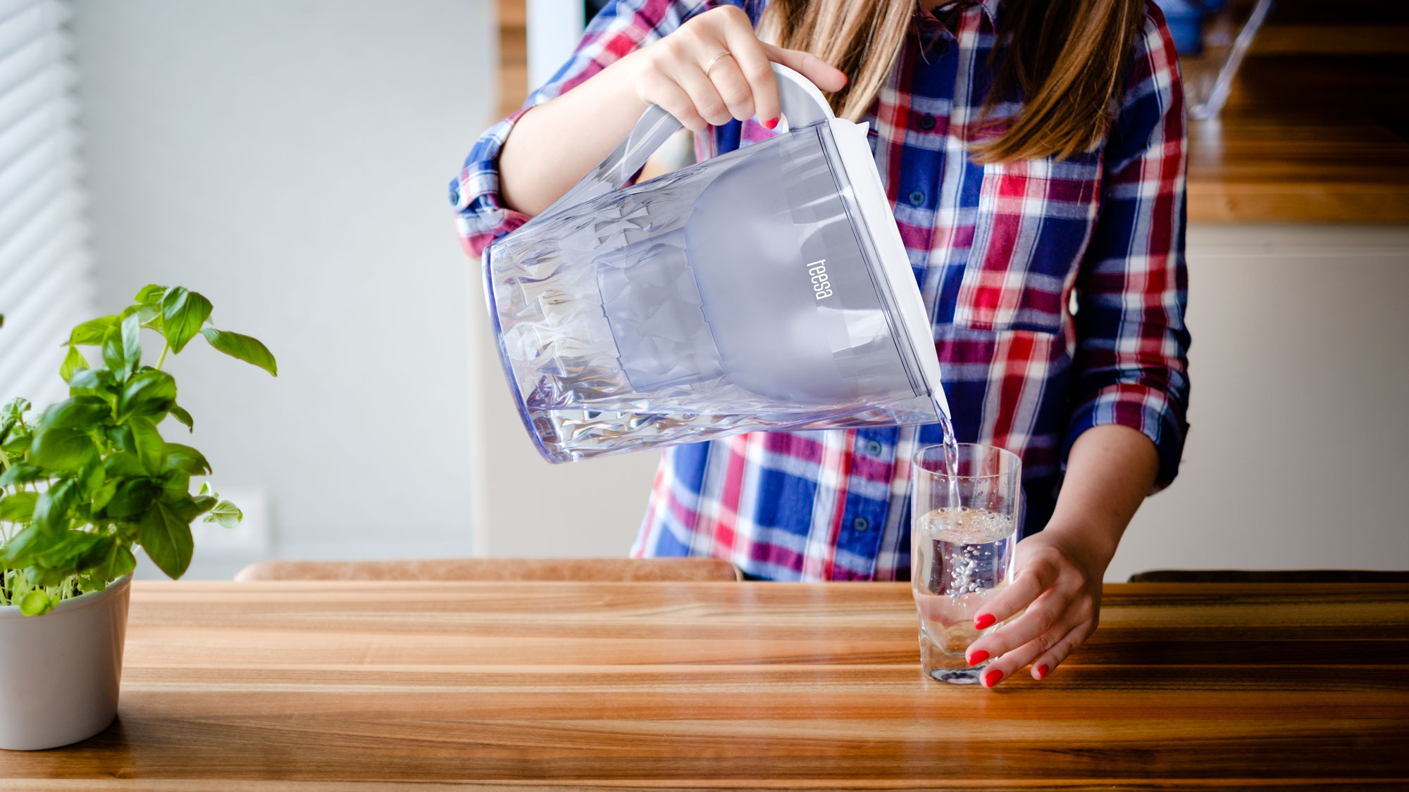 Vandens filtravimo indas filtravimo ąsotis 3,5 l baltos spalvos