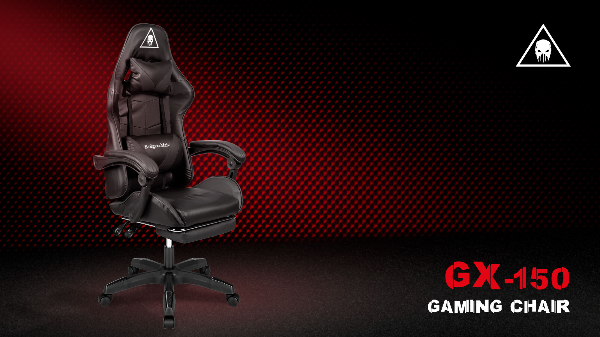 Kruger & Matz Warrior GX-150 gaming chair, black