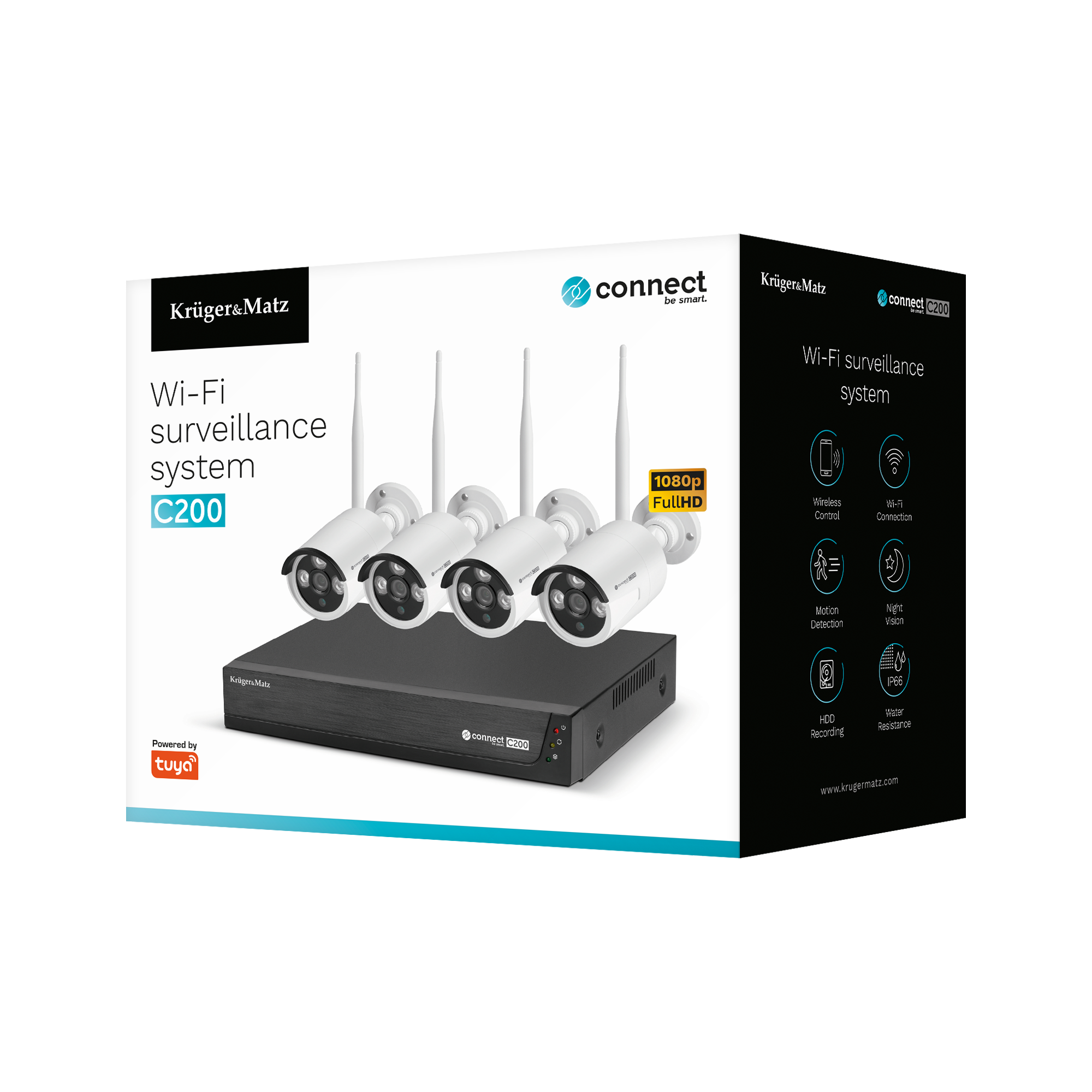 Kruger & Matz Connect C200 Tuya WiFi stebėjimo rinkinys