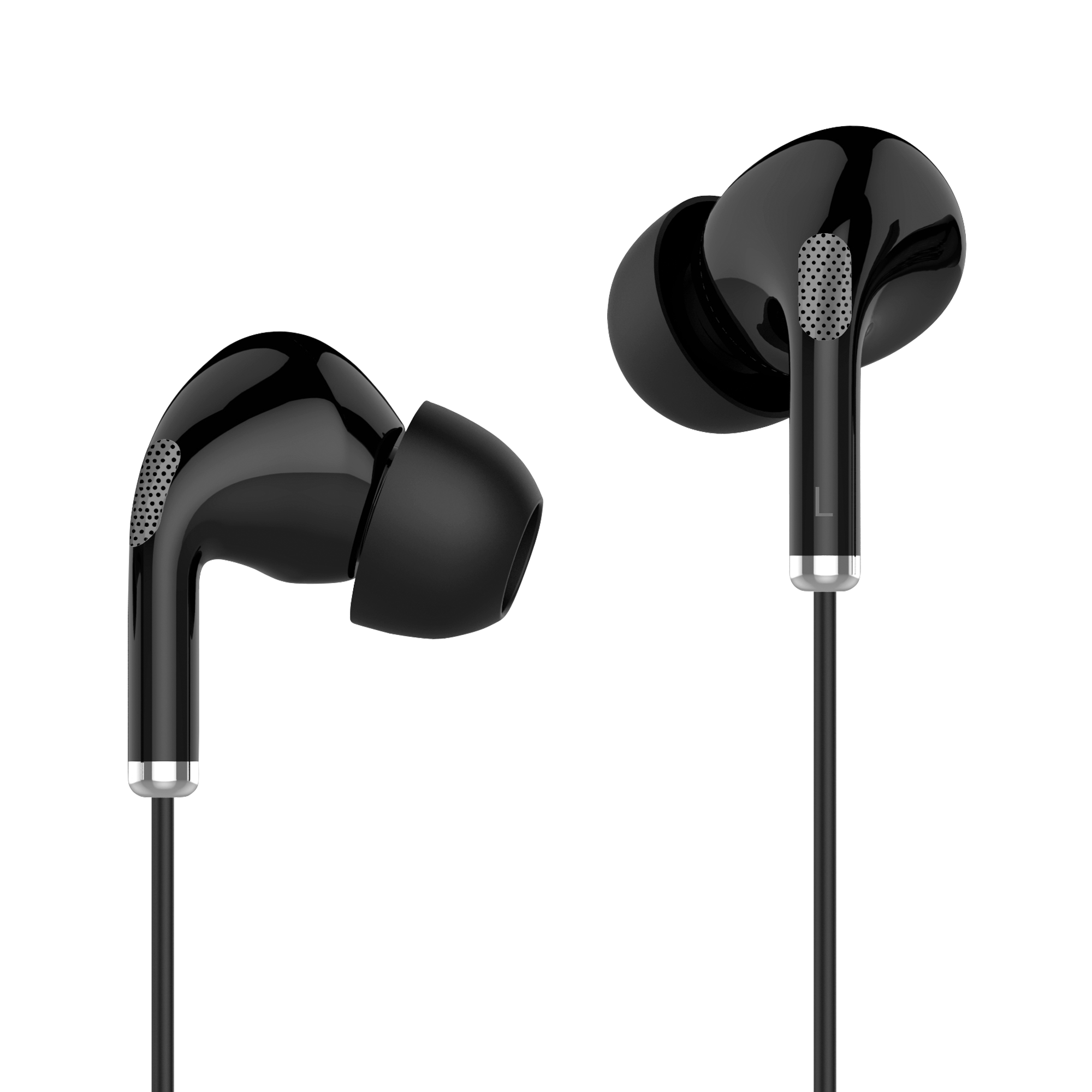 Į ausis dedamos ausinės su mikrofonu usb-c kruger&matz c1 juodos spalvos