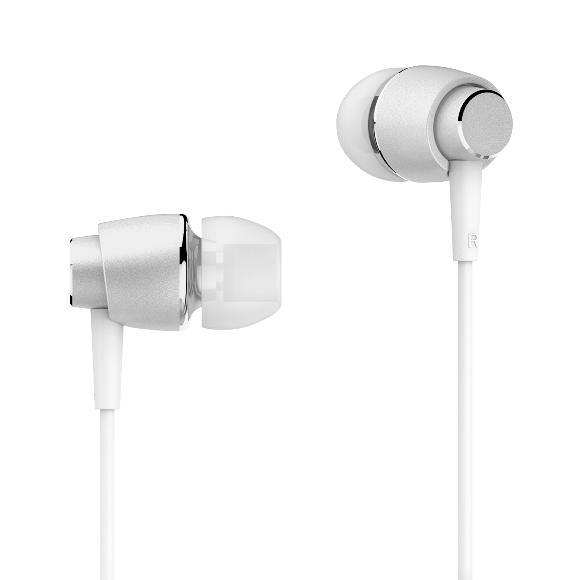 ausinės su mikrofonu kruger&matz b1 baltos spalvos