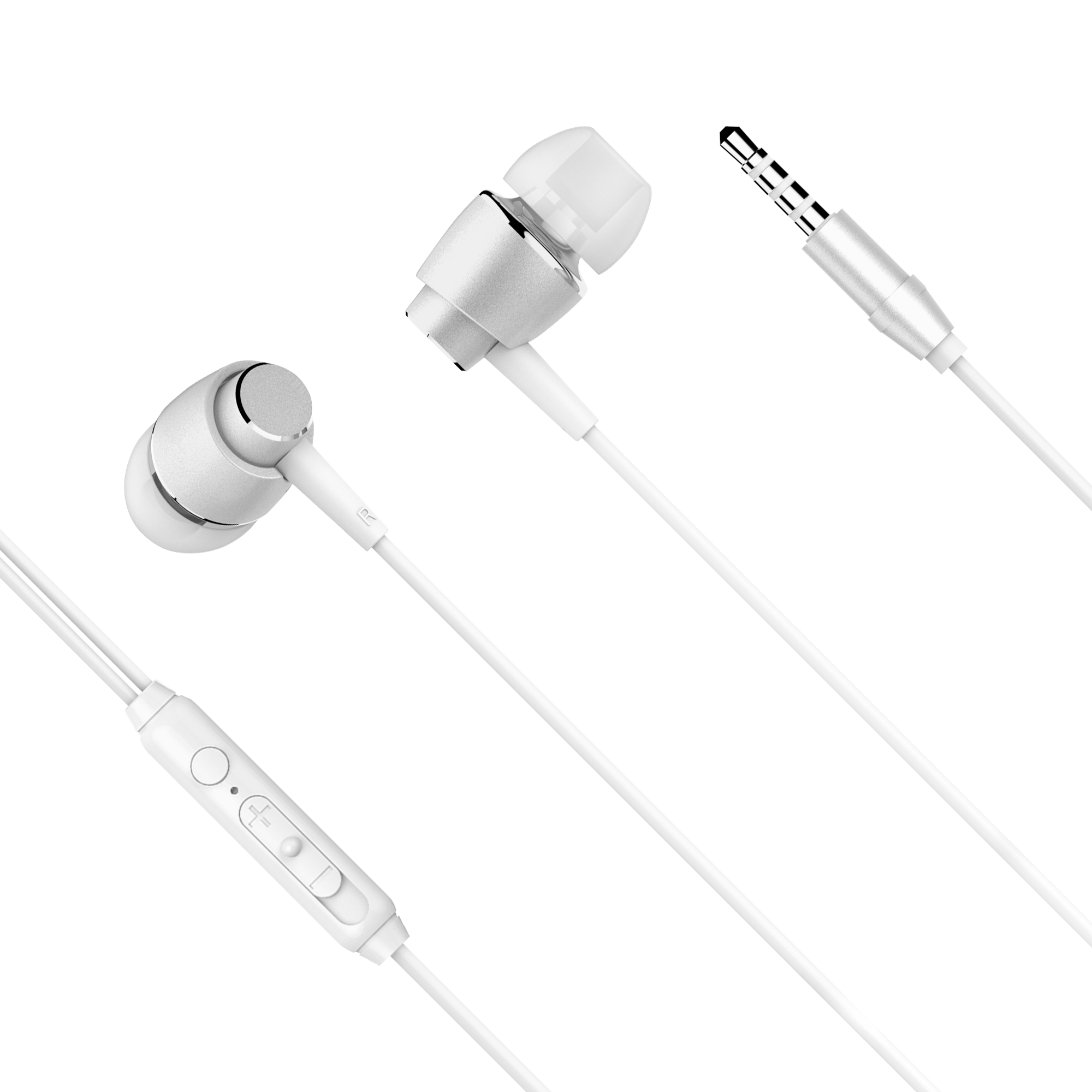 ausinės su mikrofonu kruger&matz b1 baltos spalvos