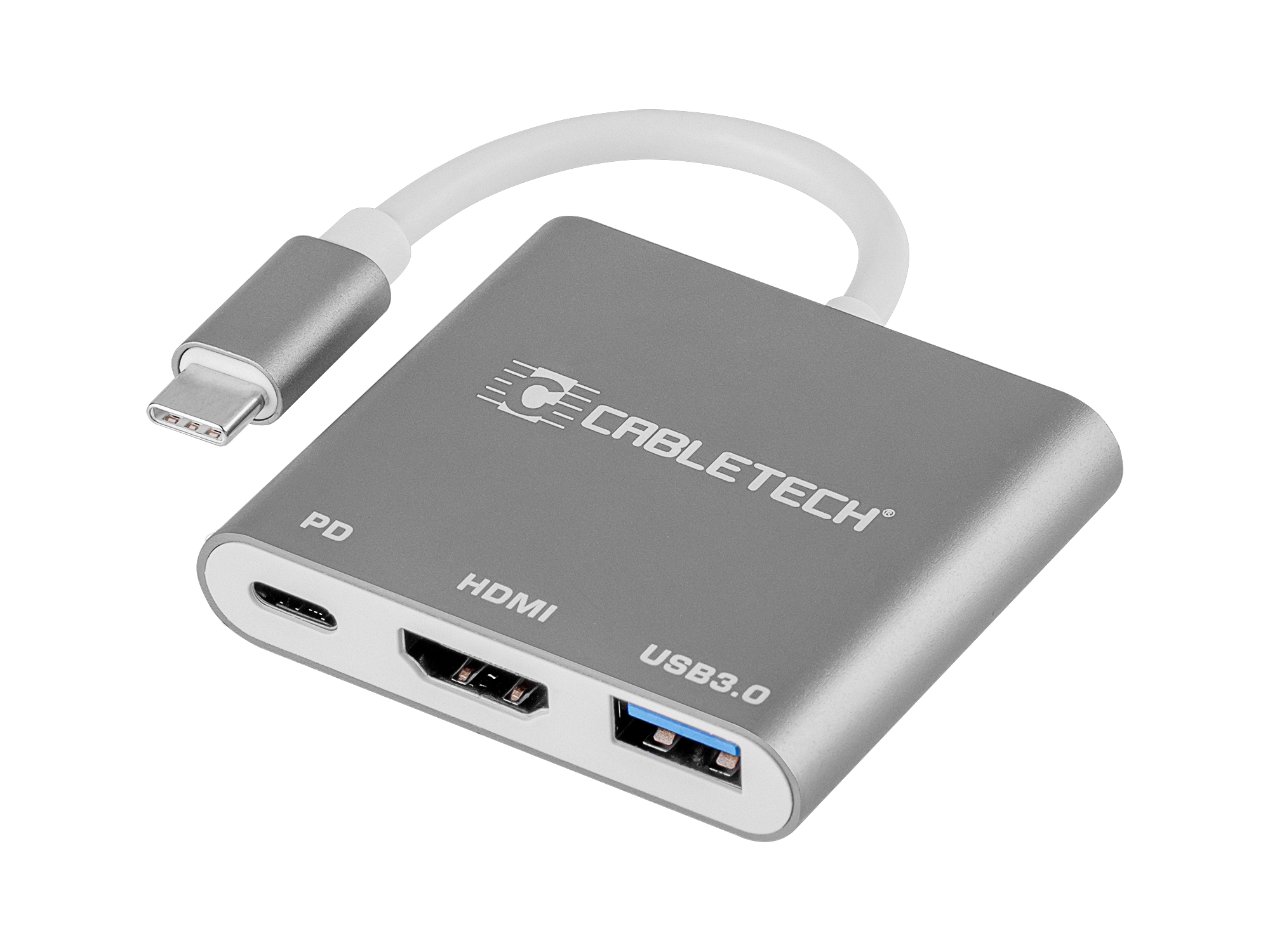 Jungties adapteris cabletech kištukas type c - usb 3.0 hdmi 2.0 type c