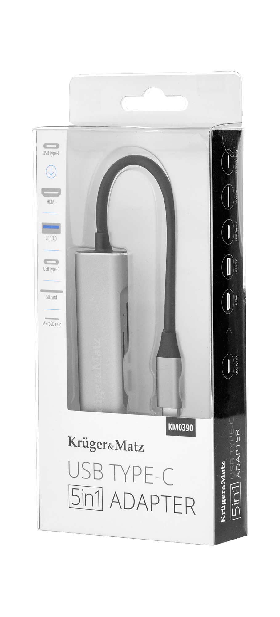 adapteris (šakotuvas) iš c tipo usb į hdmi/usb3.0/sd/microsd/c prievadą