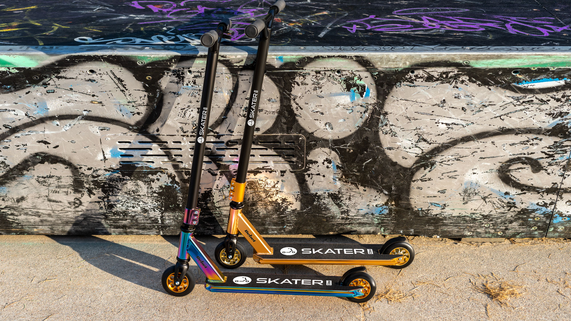rebel skater pro gold našumo paspirtukas
