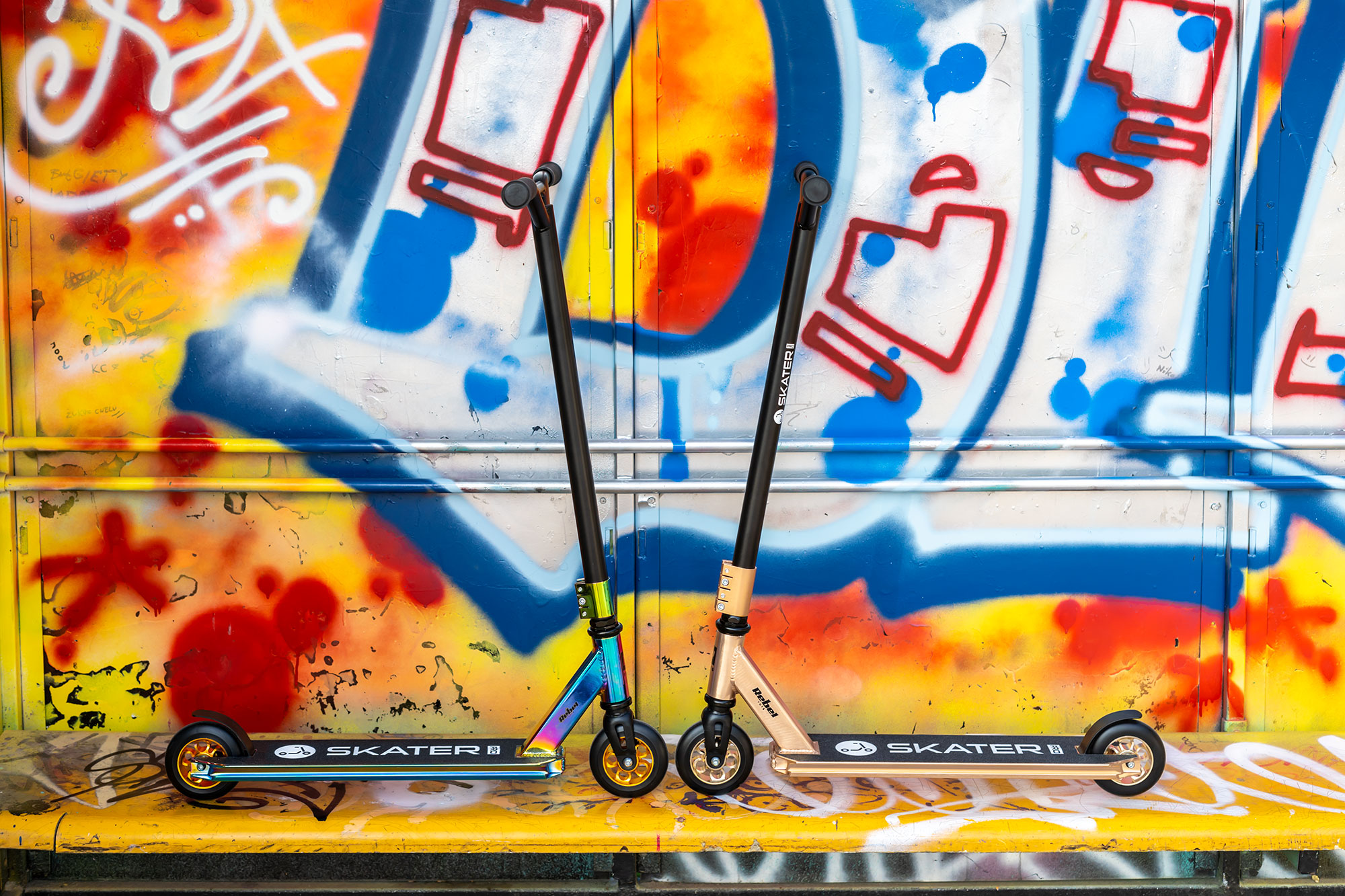 rebel skater pro gold našumo paspirtukas