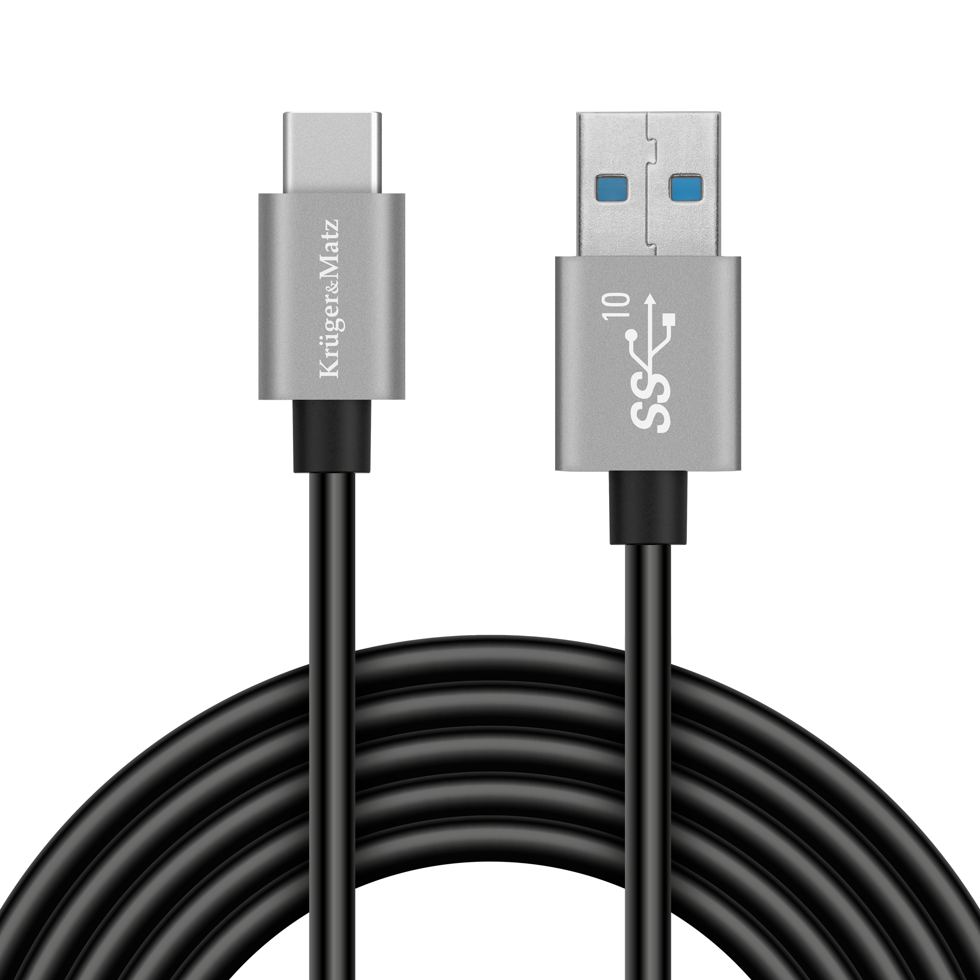 Maitinimo laidas usb ir c tipo usb 10 gbps kabelis 0,5 m kruger&matz basic