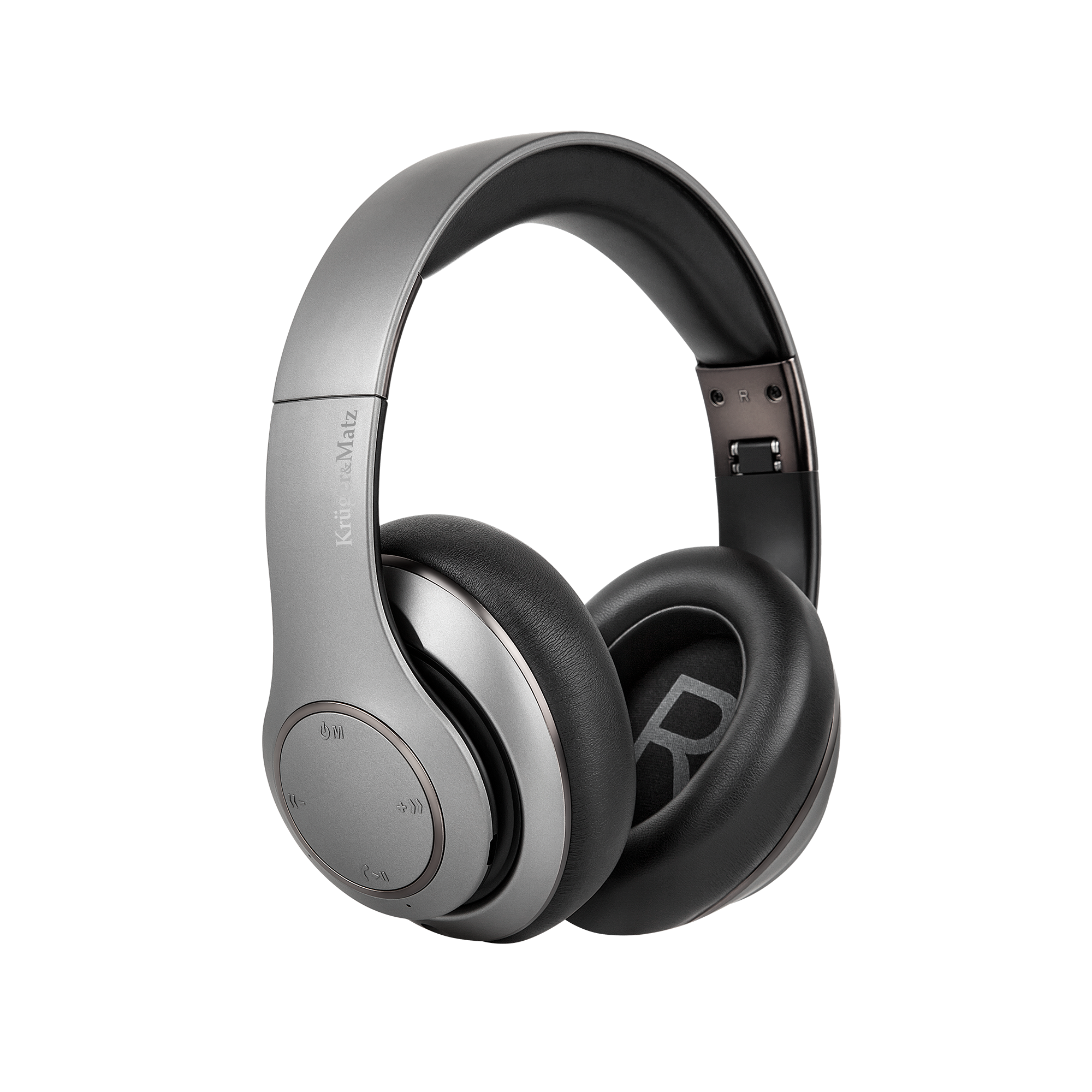 belaidės ausinės į ausis kruger&matz modelis street 3 wireless, grafito spalvos