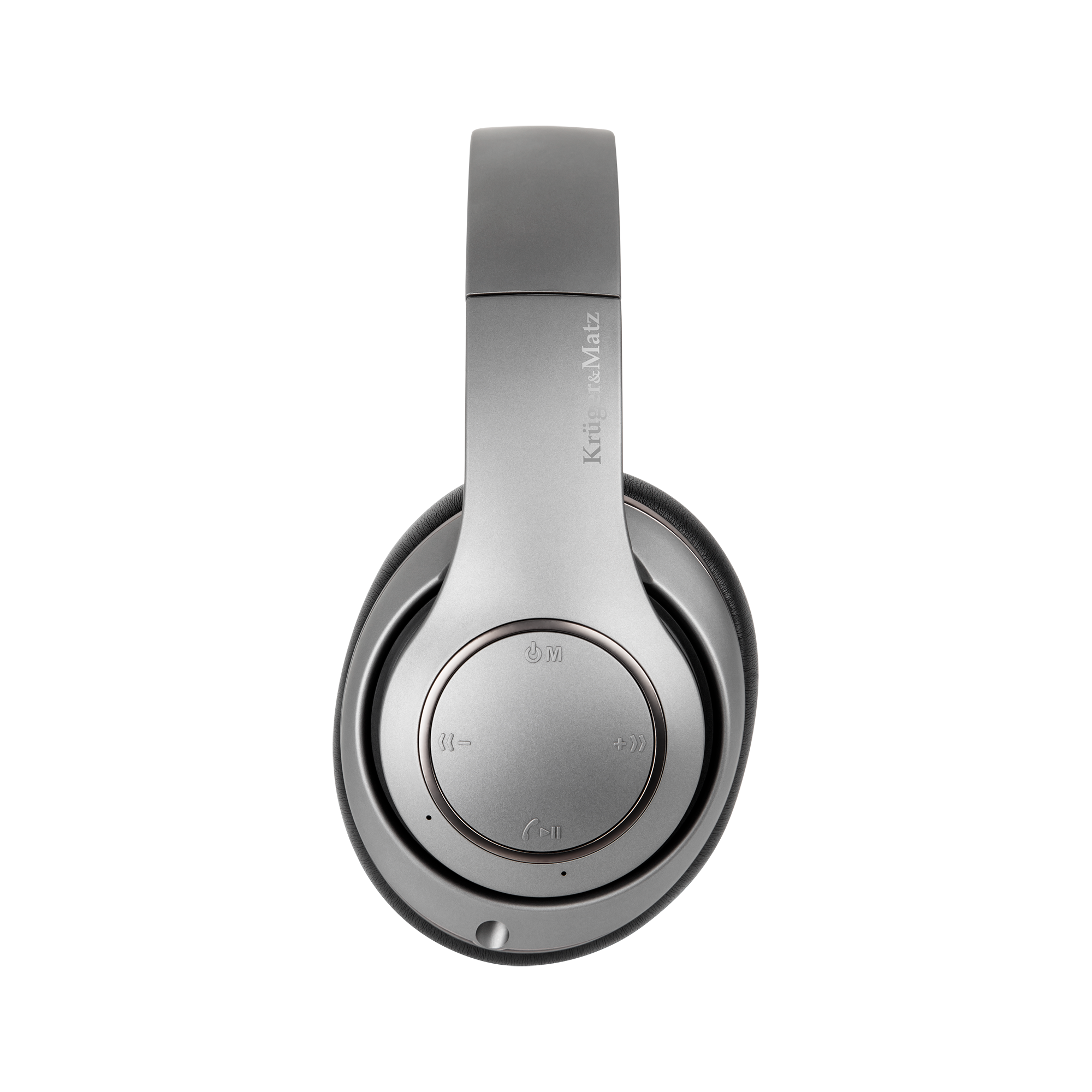 belaidės ausinės į ausis kruger&matz modelis street 3 wireless, grafito spalvos