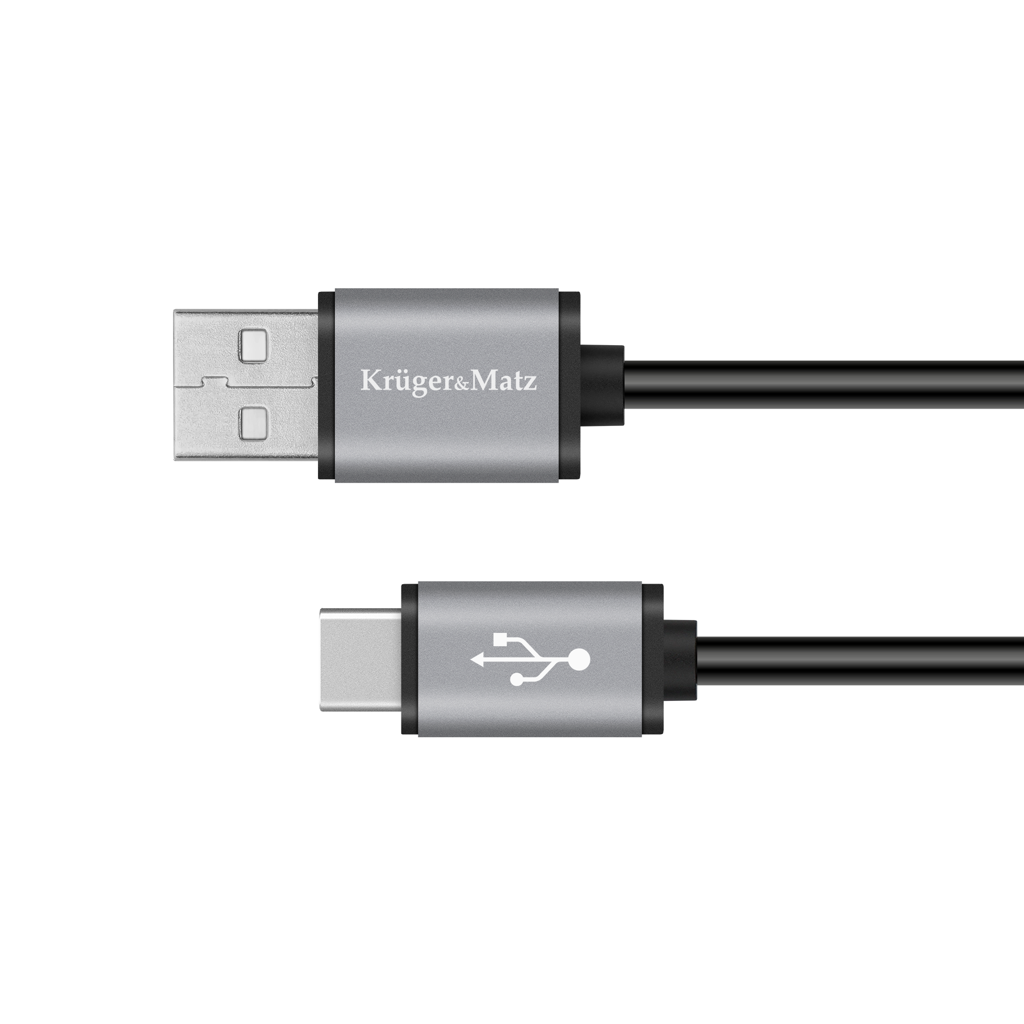 Maitinimo laidas usb ir c tipo usb kabelis 1 m kruger&matz basic