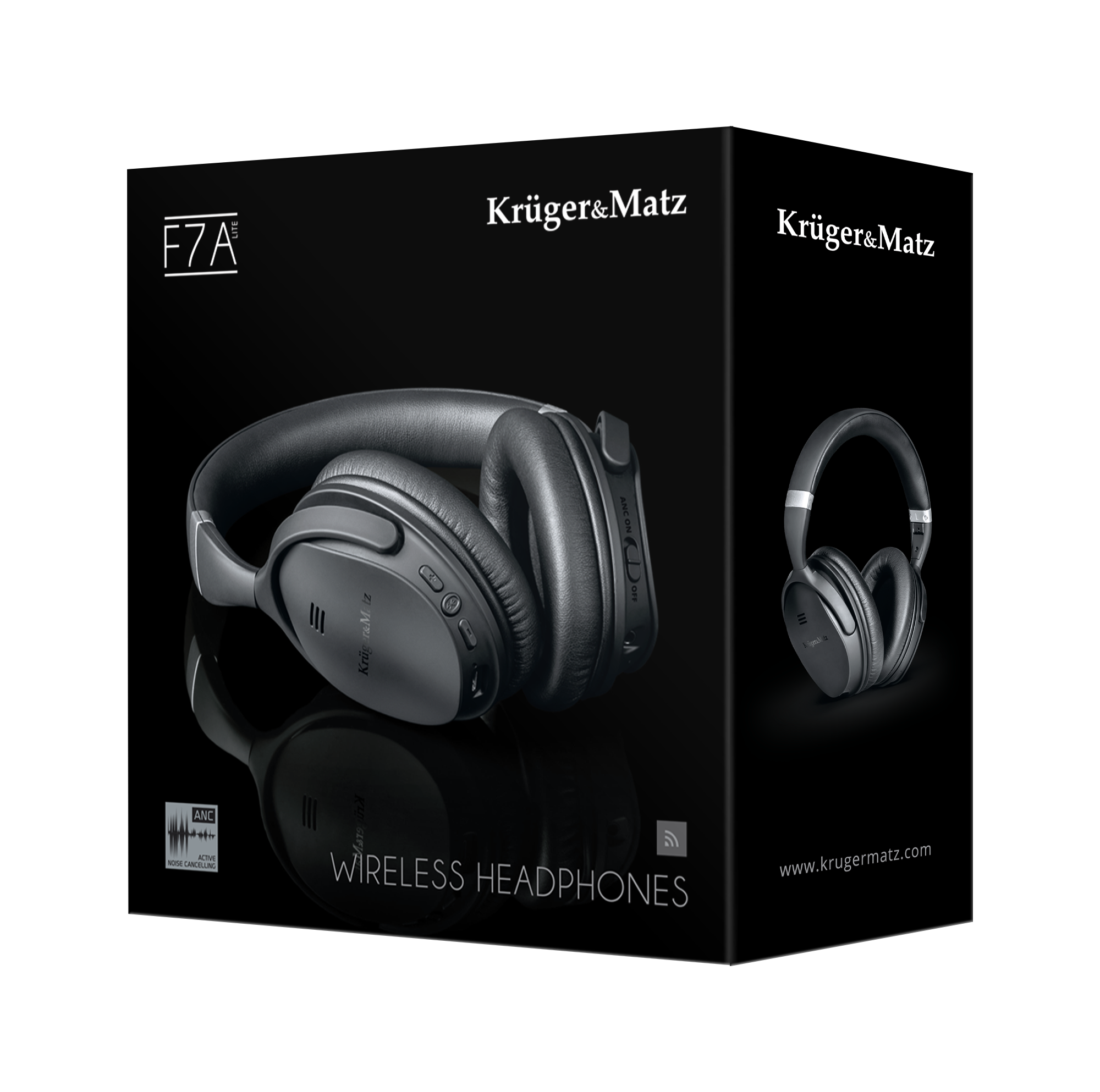 belaidės ausinės su anc kruger&matz f7a lite