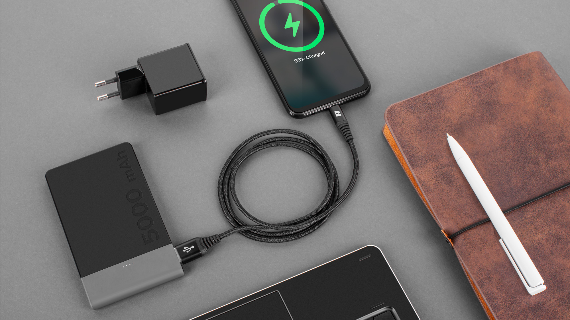 Usb kabelis - lightning rebel, 100cm