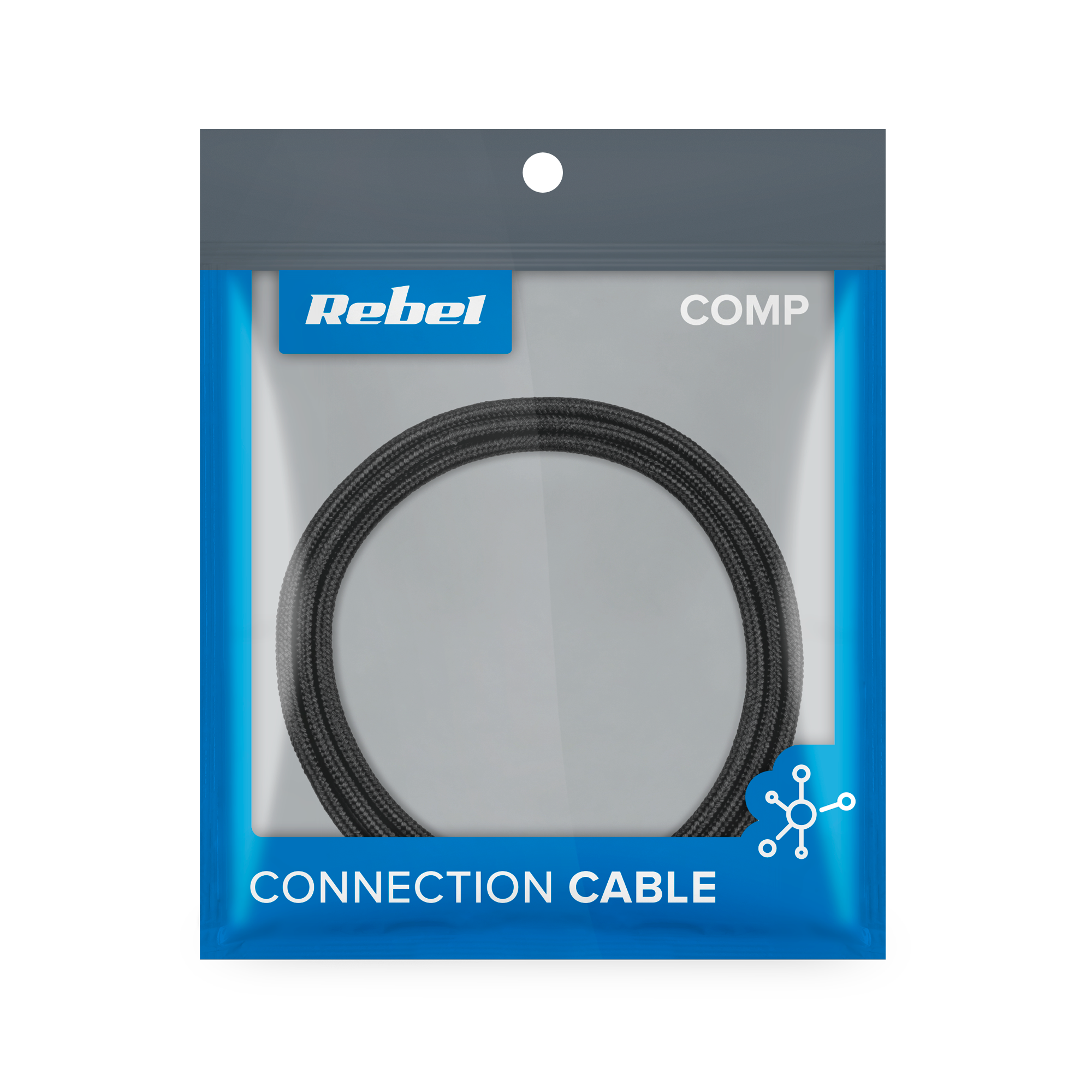 Usb ir c tipo usb kabelis, 50 cm, juodas