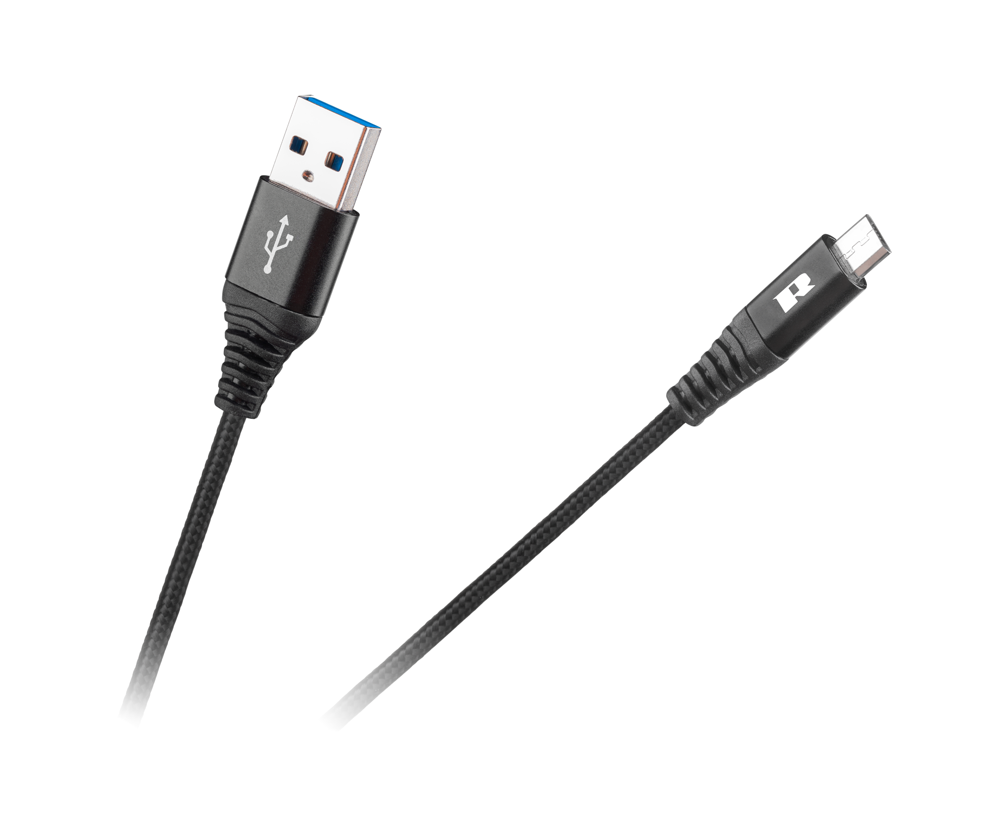 Usb micro rebel kabelis 50 cm, juodas
