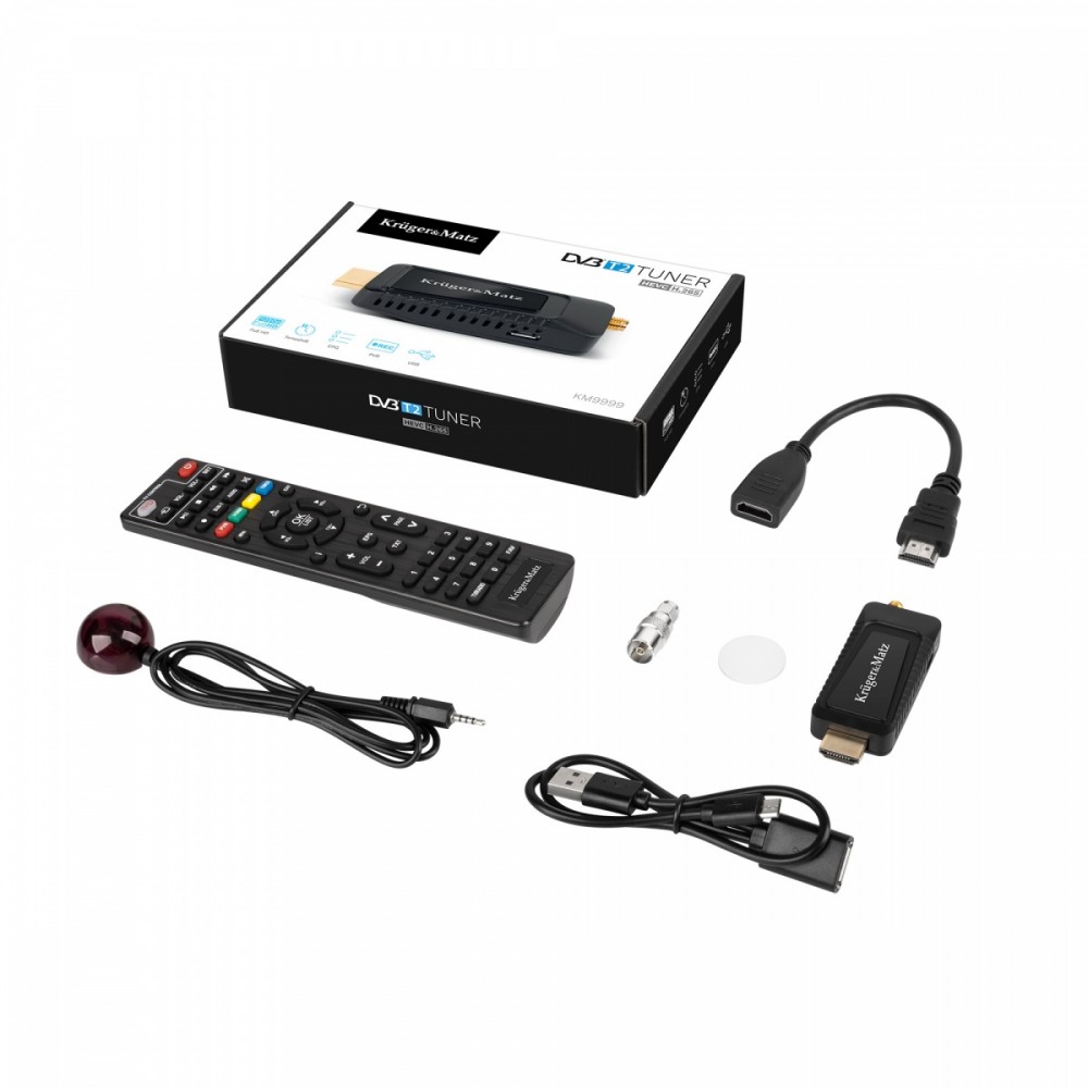 TV imtuvas dvb-t2 hevc h.265 mini tiuneris hdmi