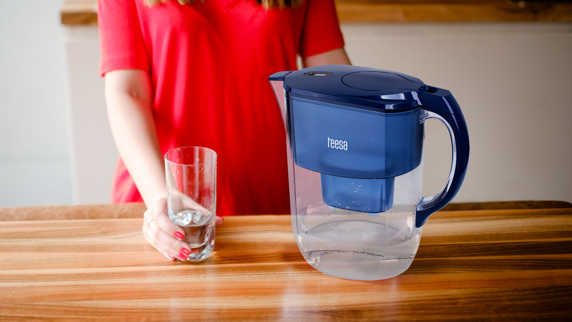 Vandens filtravimo indas filtro ąsotis 3,8 l mėlynos spalvos