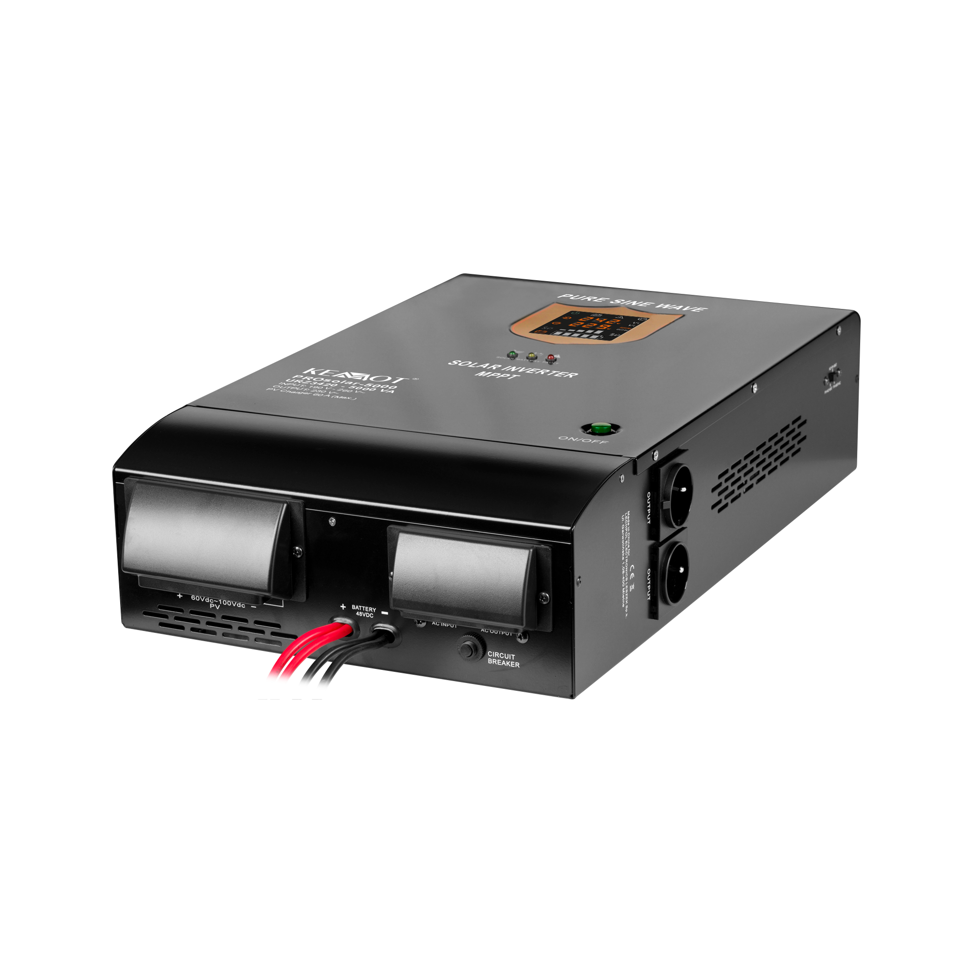 sieninis saulės inverteris ( inverteris ) kemot prosolar-5000 ( 48v 230v 5000va/3500w )