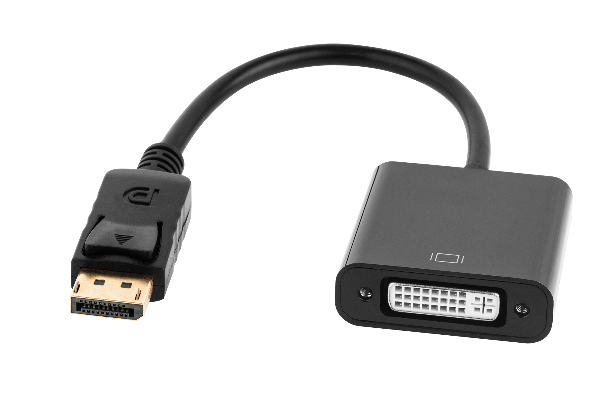 Cabletech Adapter connector DISPLAYPORT plug - DVI socket (24 + 5) Black
