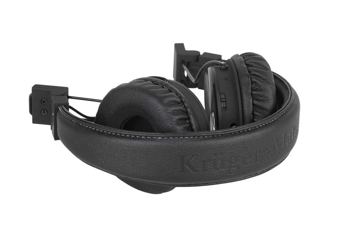 belaidės ausinės į ausis kruger&matz modelis wave bt, juodos spalvos
