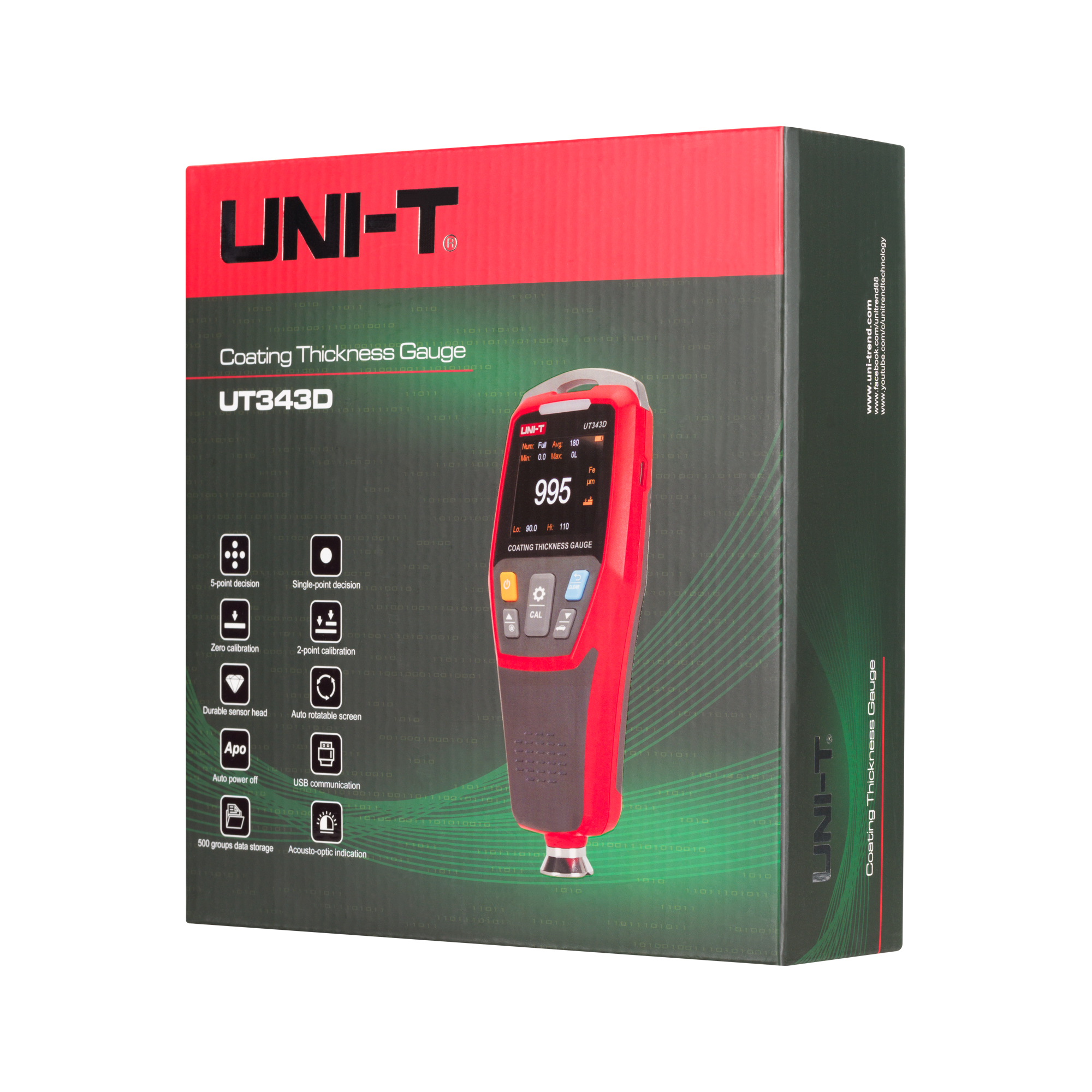 Lako storio matuoklis uni-t ut343d