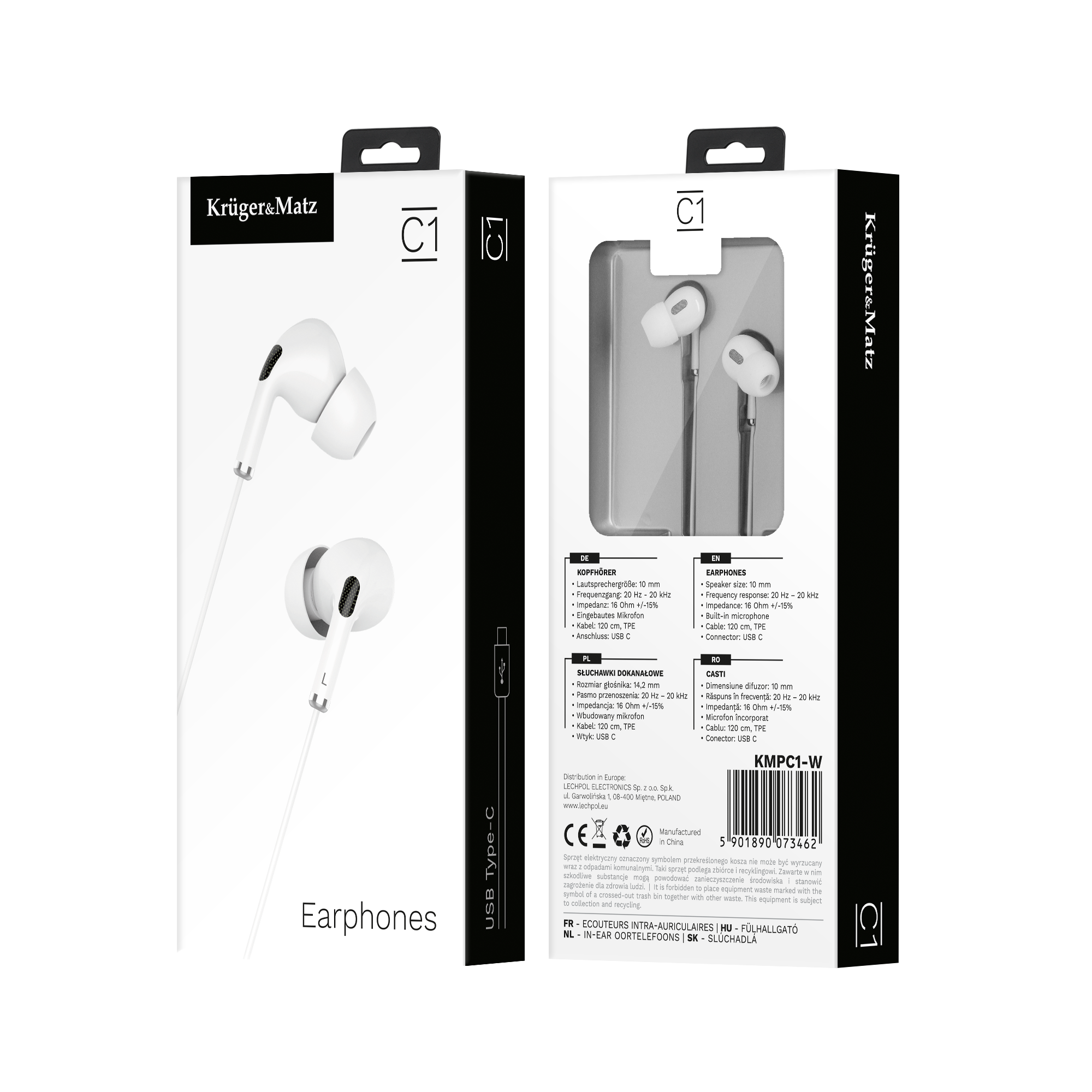 ausinės su mikrofonu usb-c 