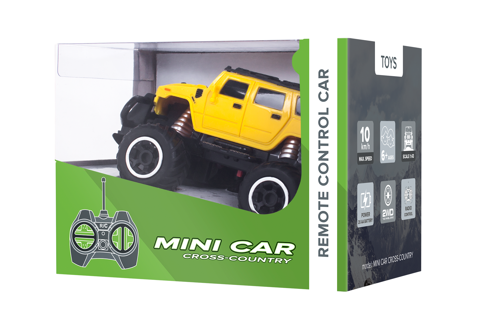 Mini nuotoliniu būdu valdomas suv modelis