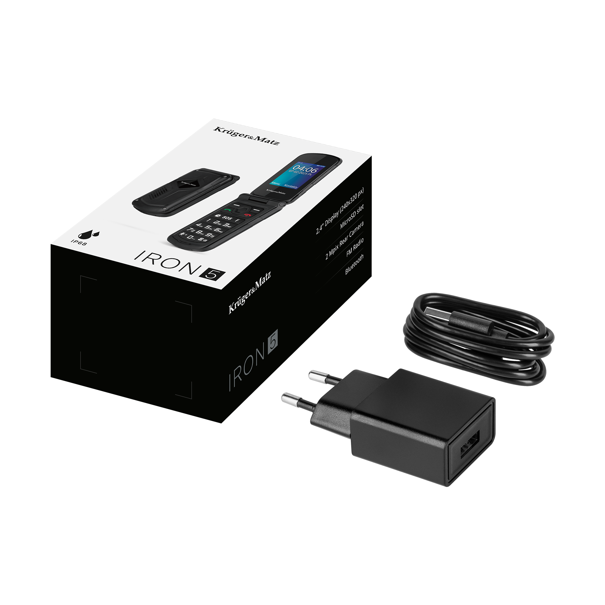 Kruger&matz iron 5 flip 4g telefonas