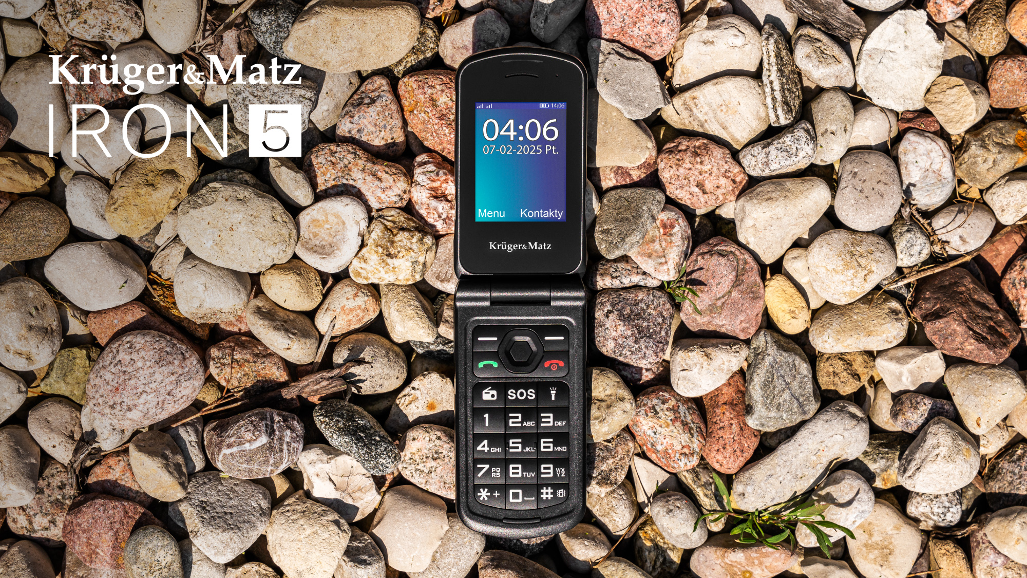 Kruger&matz iron 5 flip 4g telefonas