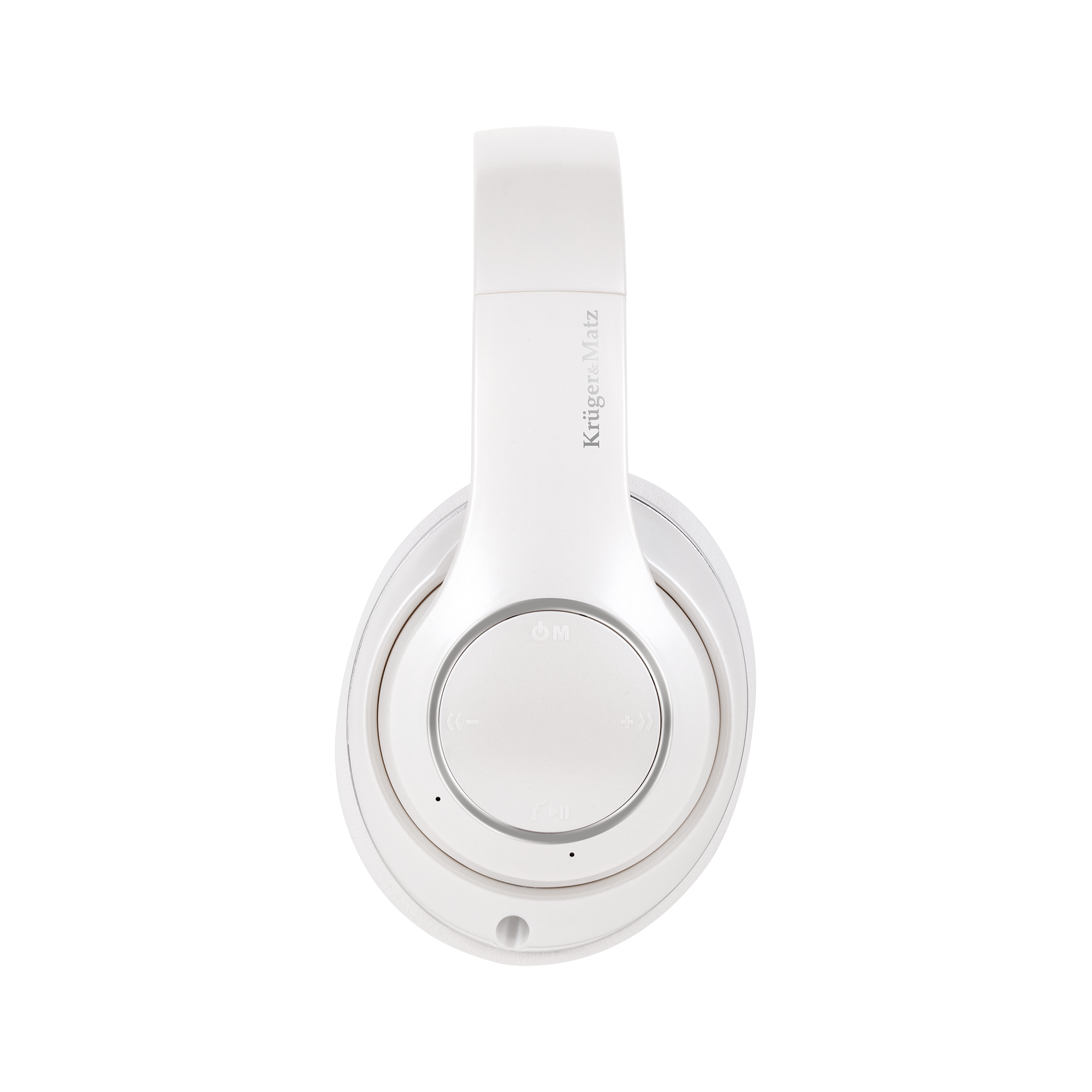 belaidės ausinės į ausis kruger&matz modelis street 3 wireless, balta spalva