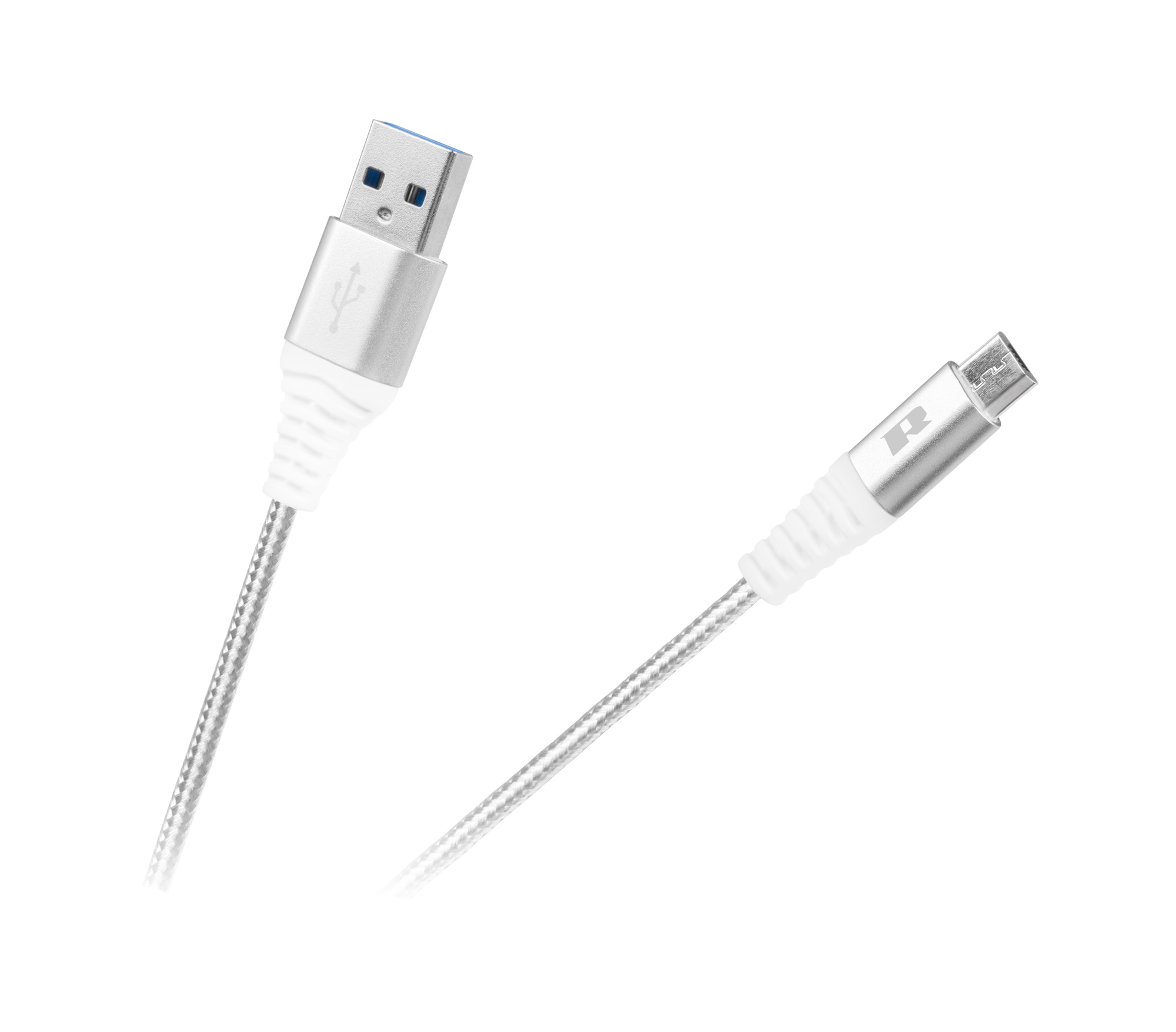 Usb - usb micro rebel laidas 50 cm, baltas