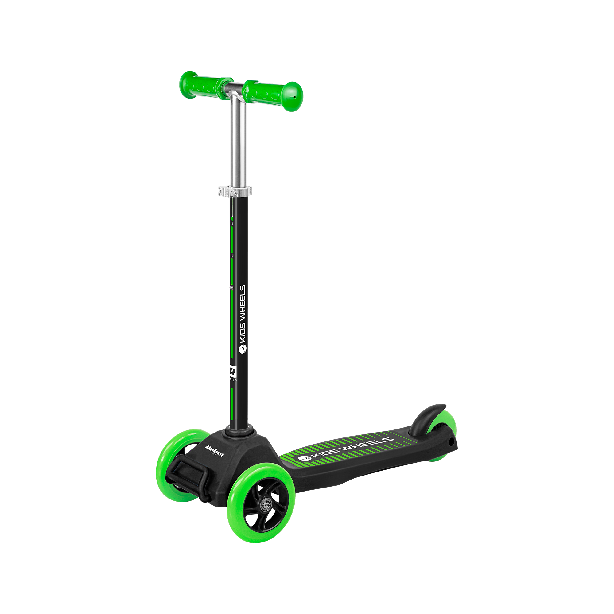 rebel kids wheels green triratis motoroleris