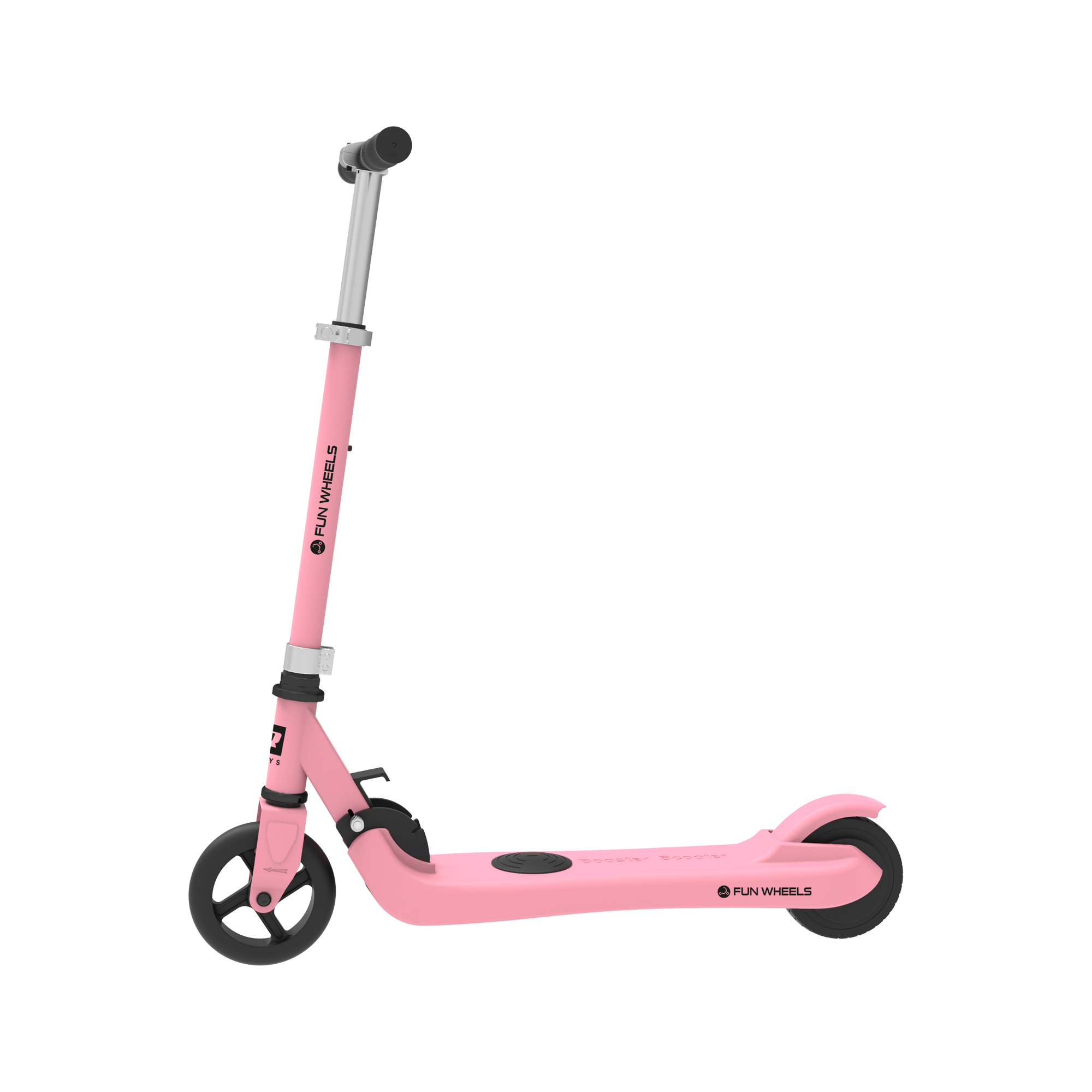 vaikiškas elektrinis paspirtukas fun wheels pink