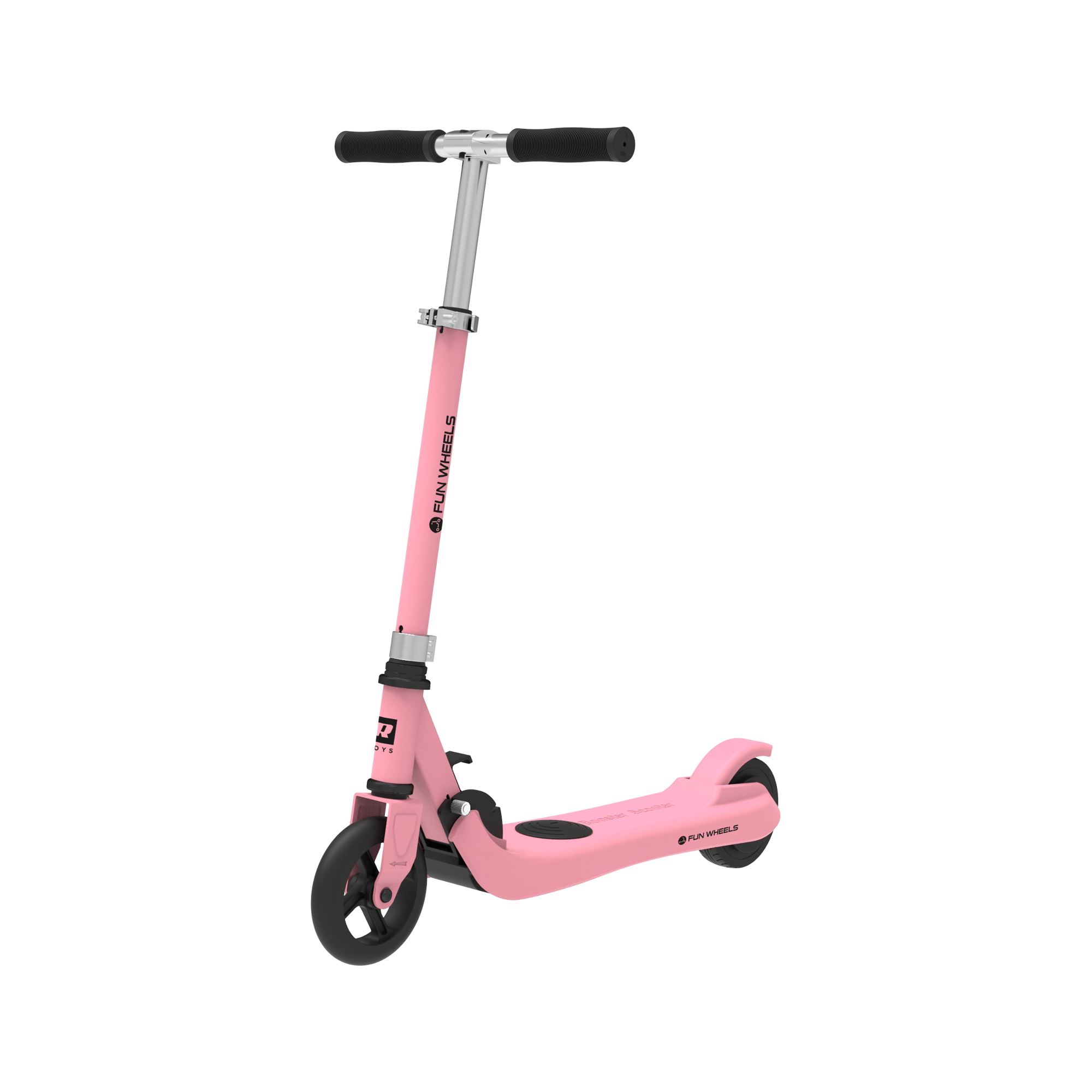 vaikiškas elektrinis paspirtukas fun wheels pink