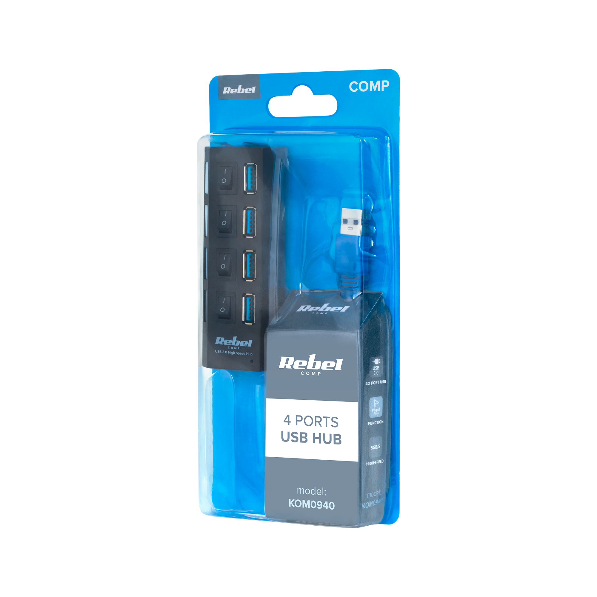 Usb šakotuvas 3.0 4