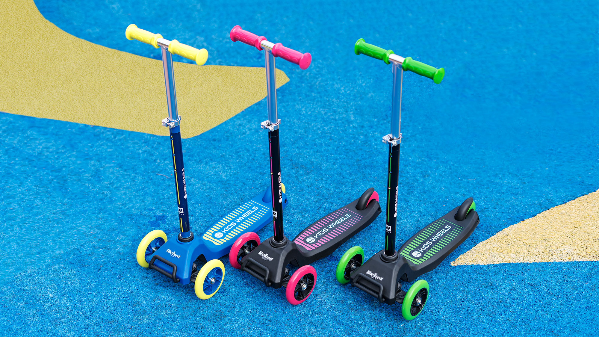 rebel kids wheels pink triratis motoroleris