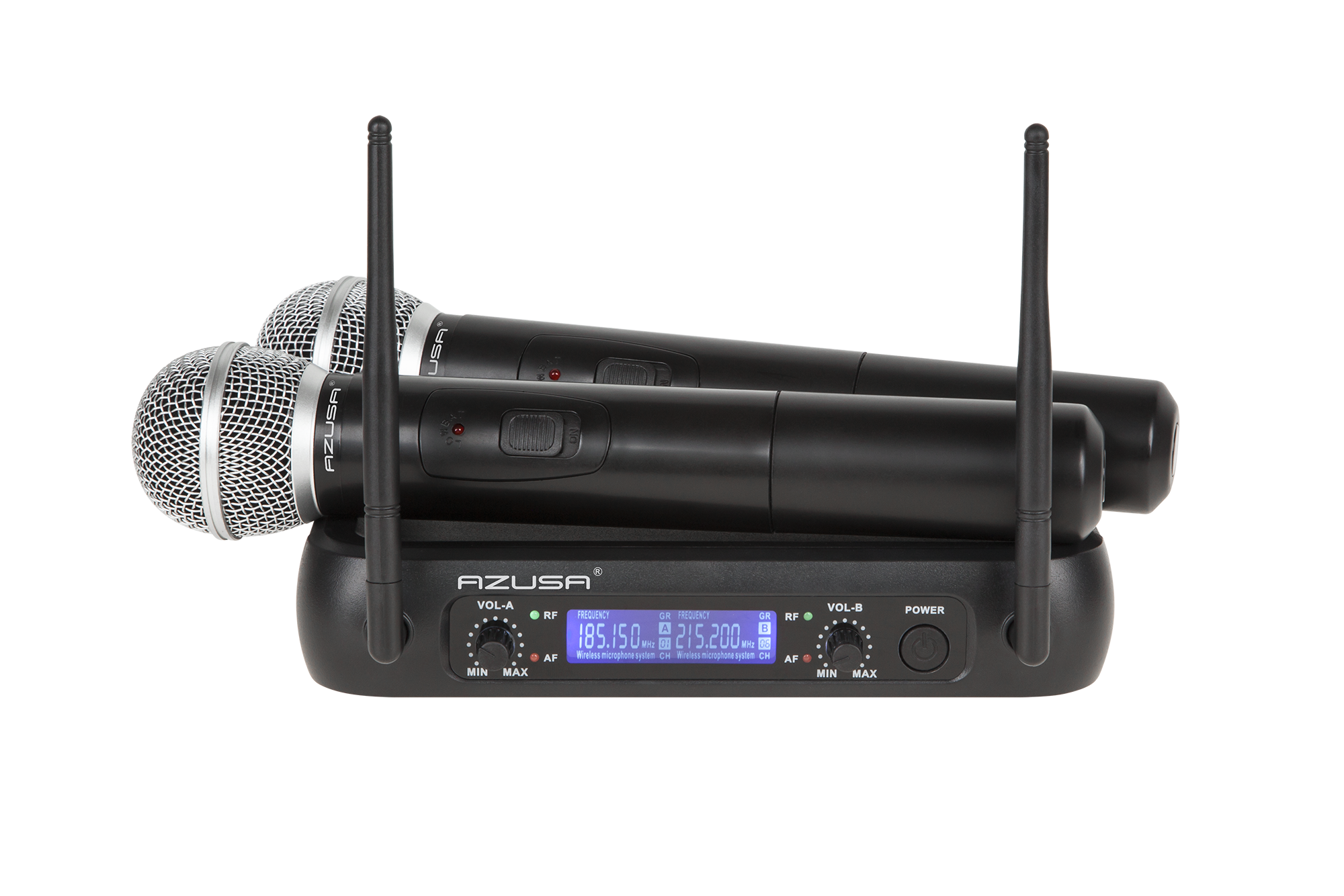Vhf 2 kanalų mikrofonas wr-358ld (2 x rankinis mikrofonas)