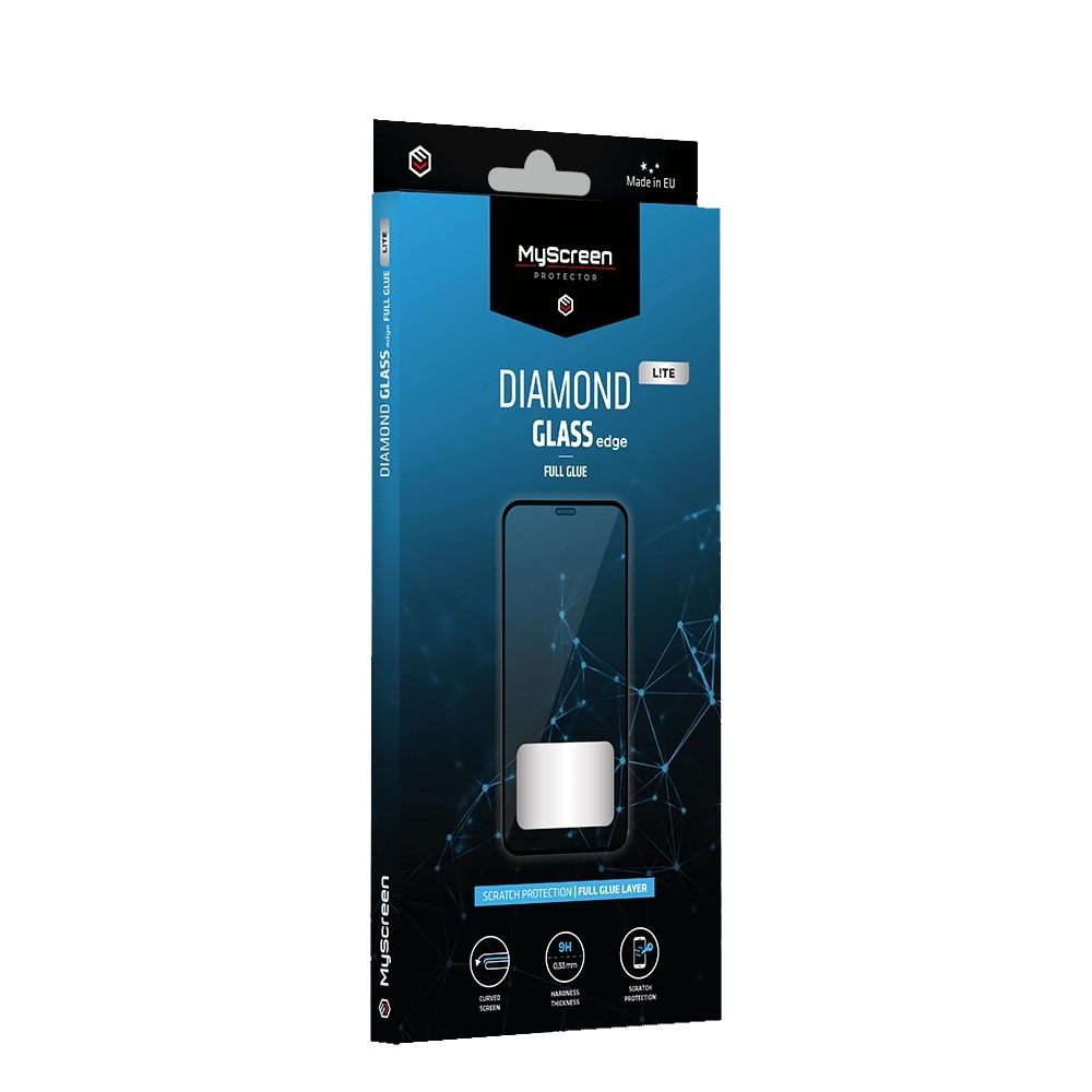 myscreen diamond glass lite edge full glue apsauginis stiklas juodas apple iphone 12/12 pro 6.1