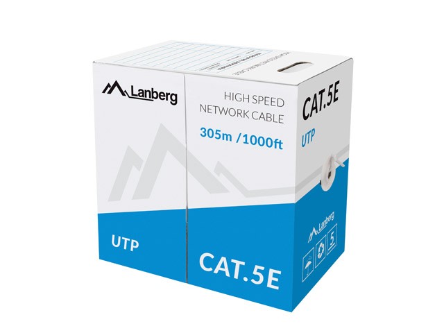 Tinklo laidas lanberg cat5e kabelis, 305 m
