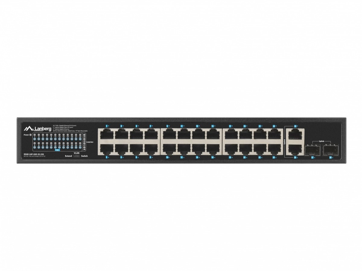 Perjungimo blokelis 24x 1gb 2x sfp 250w