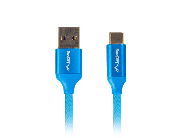 Maitinimo laidas kabelis lanberg usb a - usb c, 1m ca-usbo-22cu-0010-bl