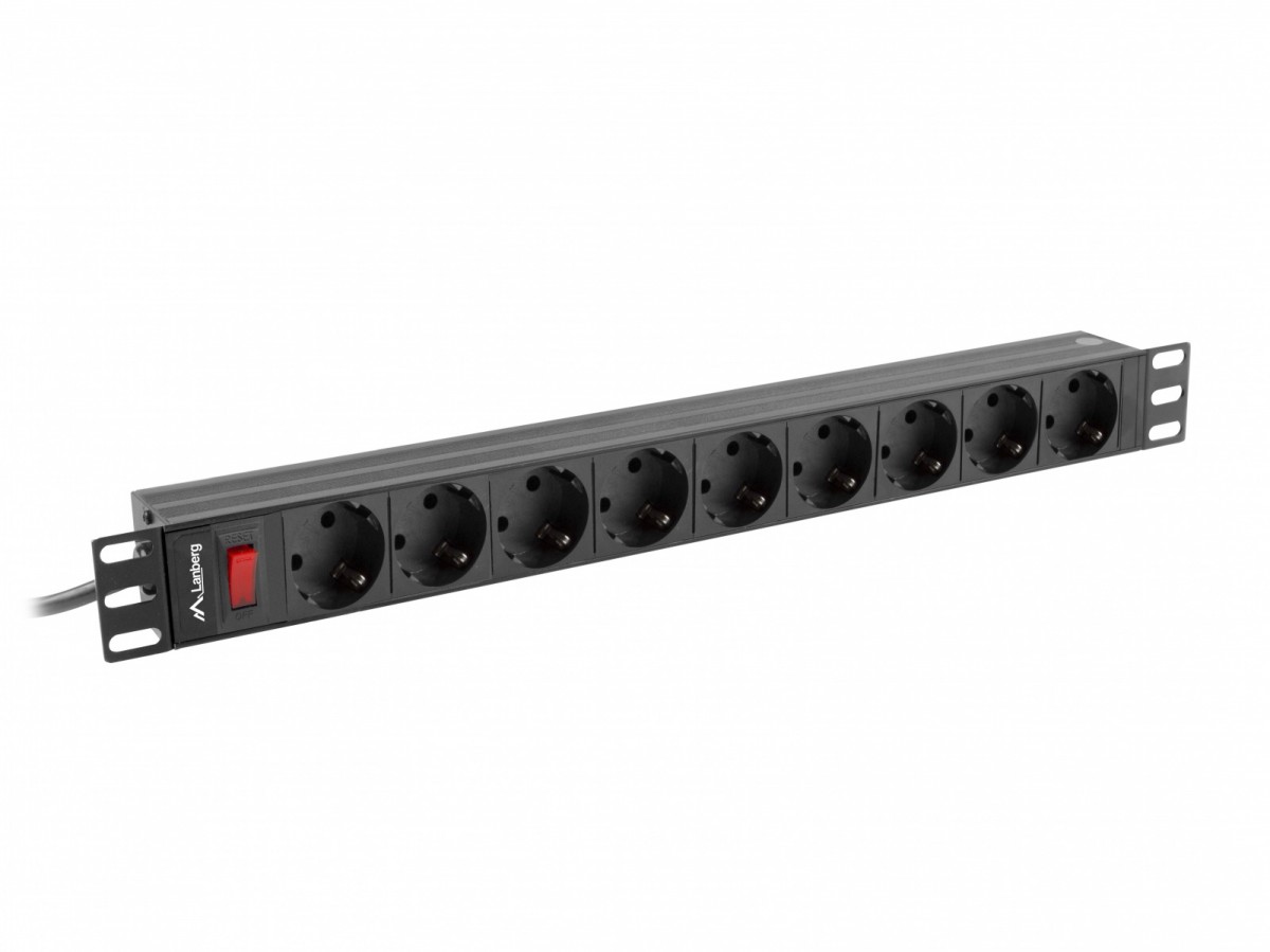 Lanberg rack maitinimo juostelė 19" pdu 1u 9x shuko
