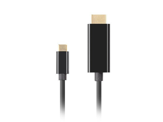 Maitinimo laidas usb c - hdmi kabelis lanberg ca-cmhd-10cu-0018-bk