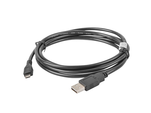 Maitinimo laidas lanberg usb micro-b(m)->usb-a(m) 2.0, 1.8m.