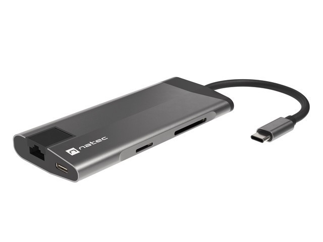 Natec fowler plus usb-c->hub usb 3.0 3x hdmi 4k