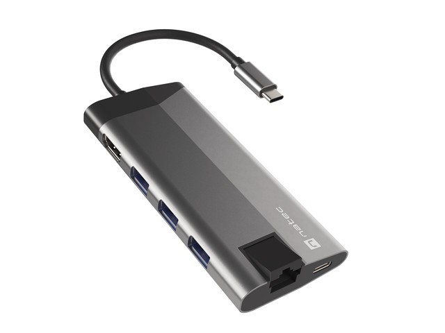 Natec fowler plus usb-c->hub usb 3.0 3x hdmi 4k