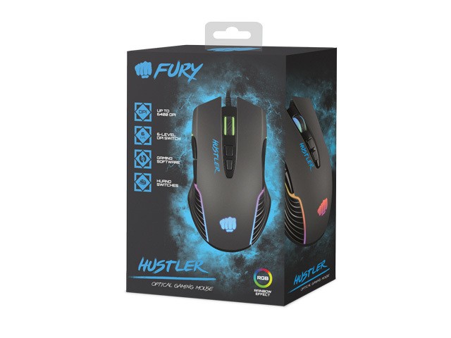 Laidinė pelė fury nfu-1698, juoda