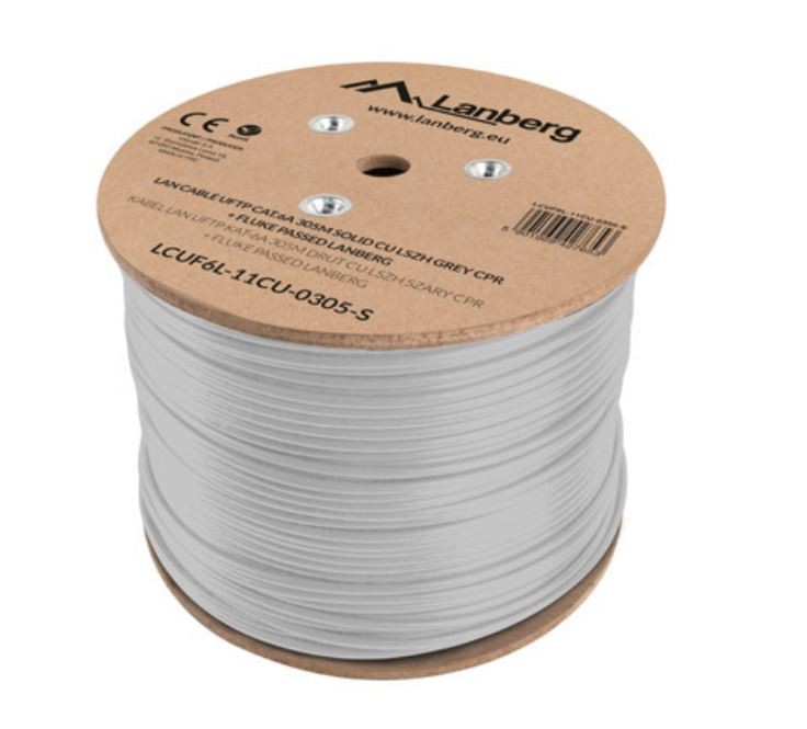 Tinklo laidas lanberg kabelis lan uftp cat-6a 305m