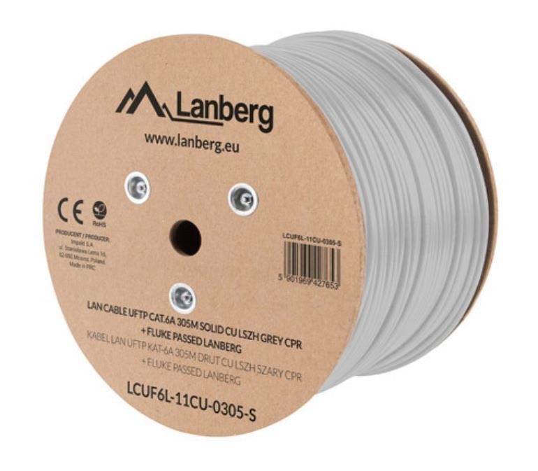 Tinklo laidas lanberg kabelis lan uftp cat-6a 305m