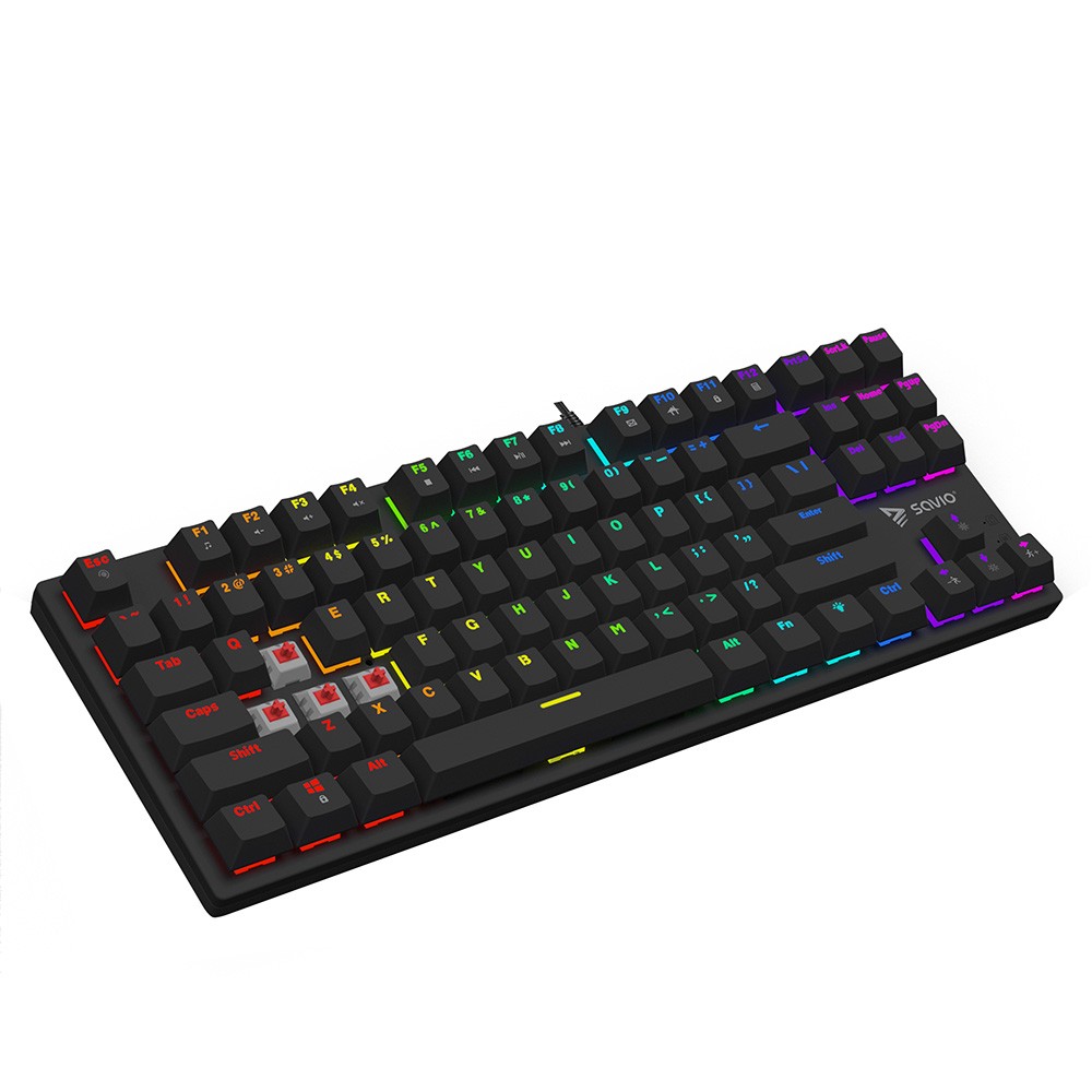 Savio tempest x2 rgb mechaninė klaviatūra, outemu red