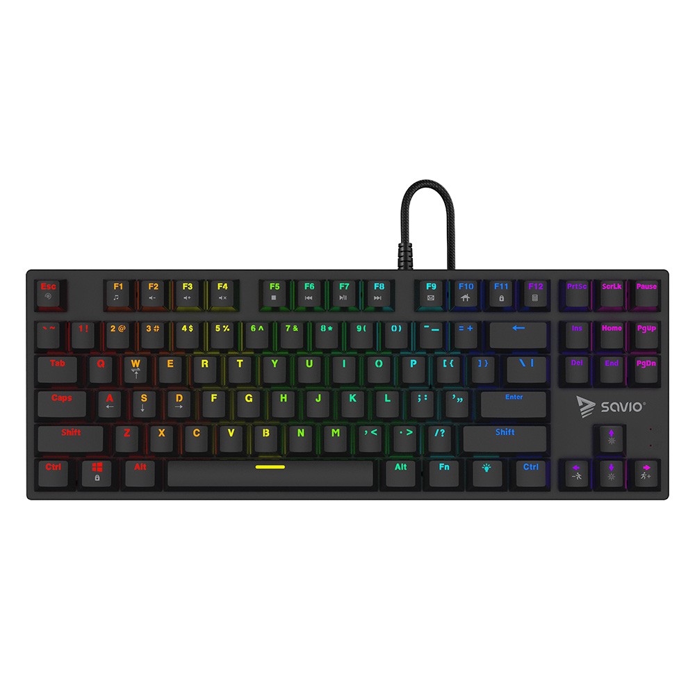 Savio tempest x2 rgb mechaninė klaviatūra, outemu mėlyna